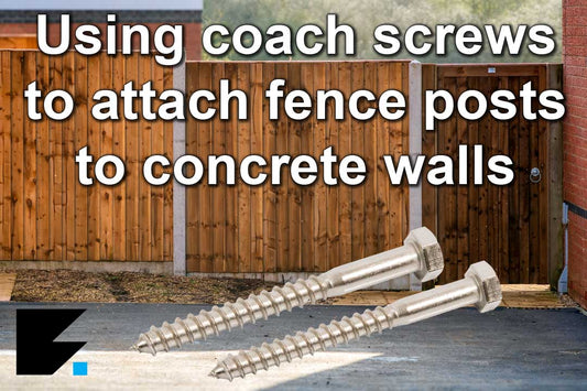 using coach screws to attache fence posts to concrete