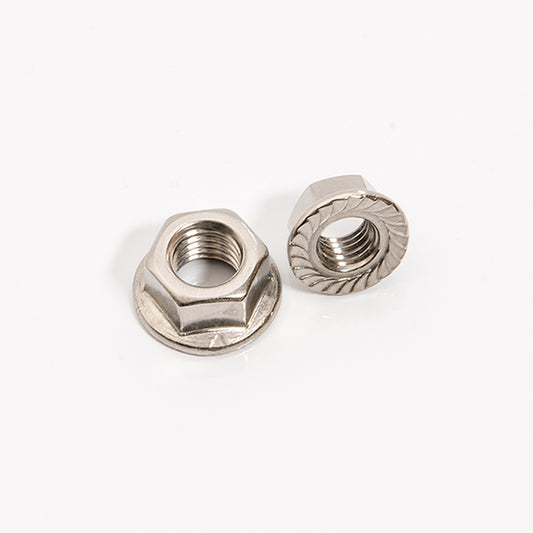 M6 Flange Nuts Serrated Stainless Steel A2 6mm