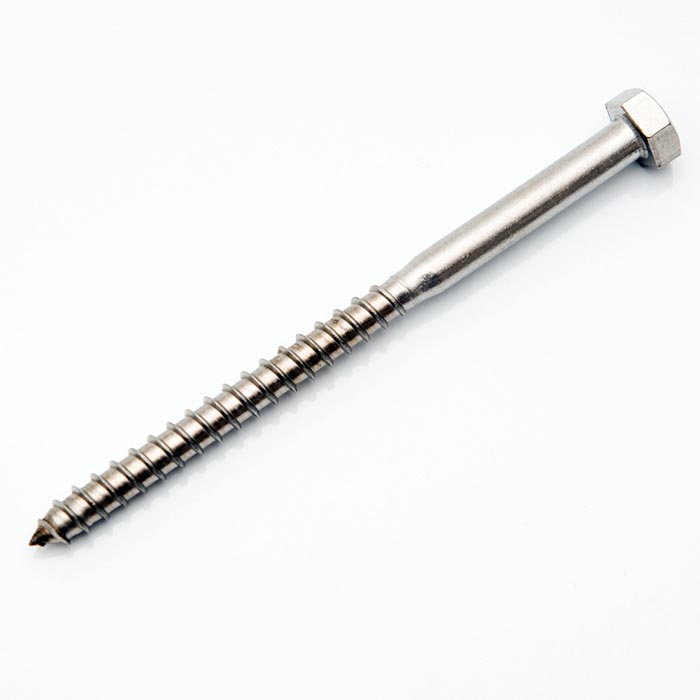 M8 x 120mm coach screw stainless steel