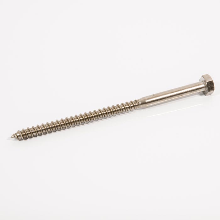M10 x 180mm coach screw stainless steel A2