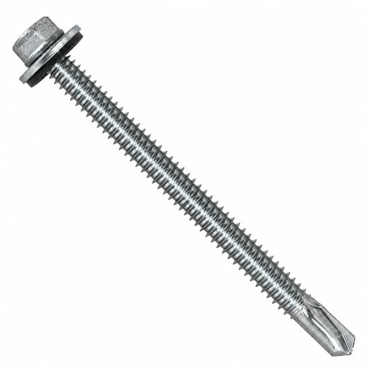 5.5 x 100mm Tek 5 Screw with 16mm Bonded Washer Carbon Steel