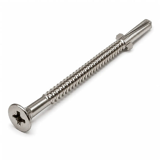 5.5 x 100mm tek 5 wing drill screws heavy section