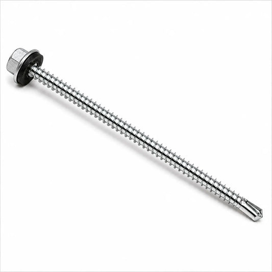 5.5 x 125mm Tek Screws with Bonded Washer Evolution (TEK 3) light section Carbon Steel