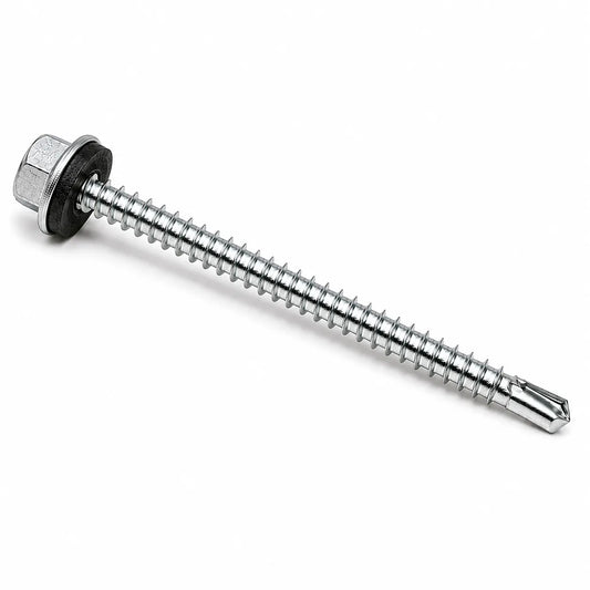 5.5 x 75mm Tek Screws with Bonded Washer Evolution (TEK 3) light section Carbon Steel