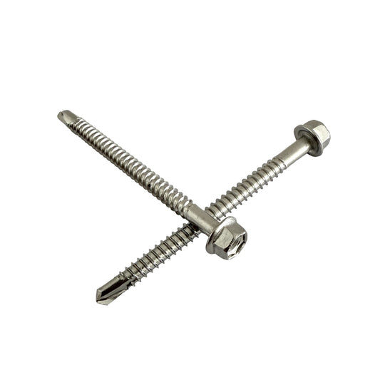 6.3mm x 80mm hex head self drilling screws