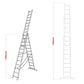 height of extension ladder ACL312