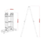 Aluminium 4 Way Folding Platform Ladder - EN 131
