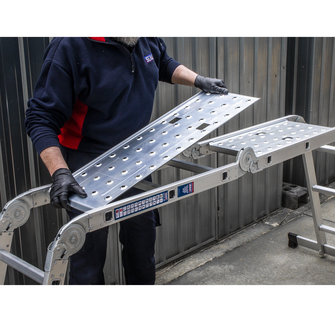 Aluminium 4 Way Folding Platform Ladder - EN 131