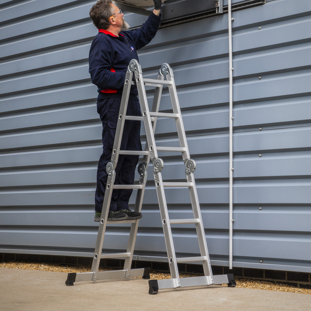 Aluminium 4 Way Folding Platform Ladder - EN 131
