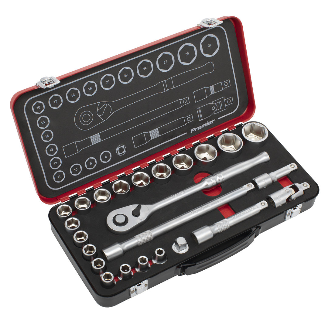 Premier Platinum Socket Set 1/2"Sq Drive 24pc