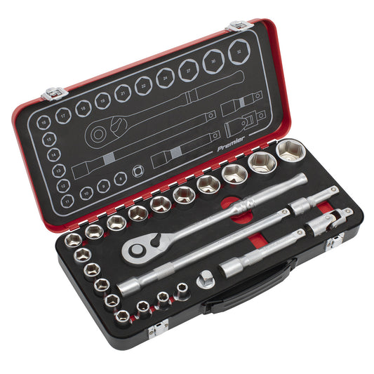 Premier Platinum Socket Set 1/2"Sq Drive 24pc
