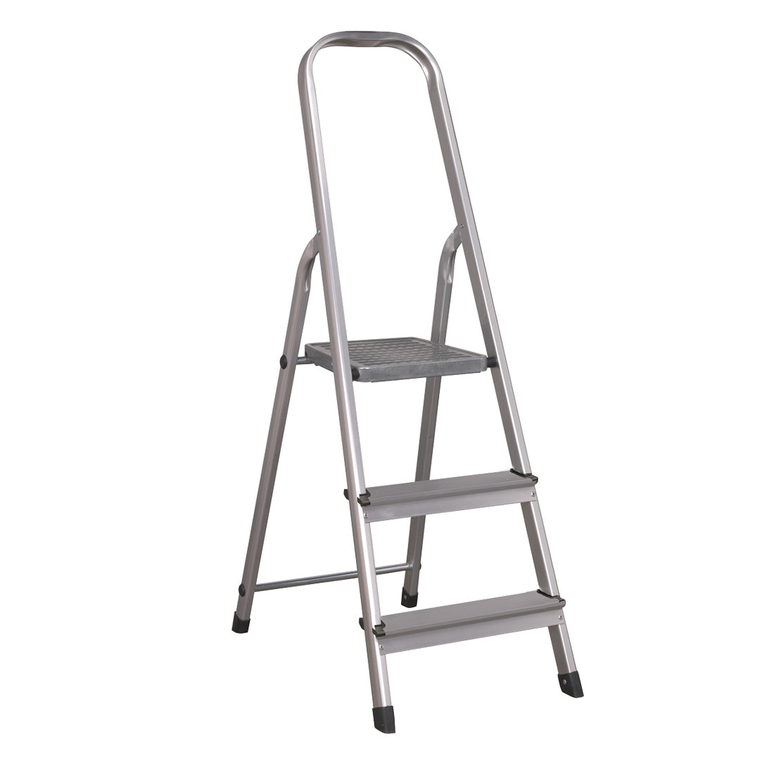 3 Tread Aluminium Step Ladder | EN 131 Certified | 150kg Capacity ...