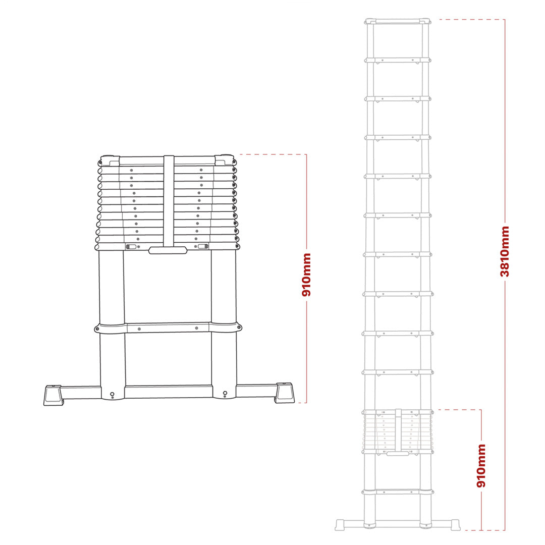Telescopic ladder ATL13 measurements