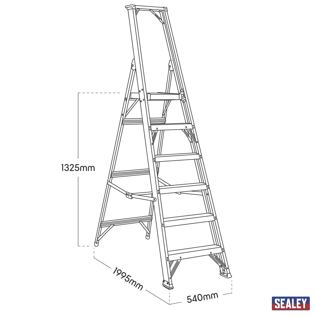 measurements of AXL6 step ladder
