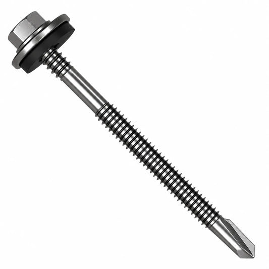 5.5 x 105mm Heavy Section Composite Panel Screws with 16mm bonded washer and TEK 5 drill point