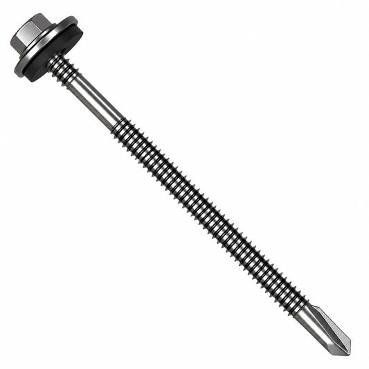 5.5 x 150mm Heavy Section Composite Panel Screws with 16mm bonded washer and TEK 5 drill point