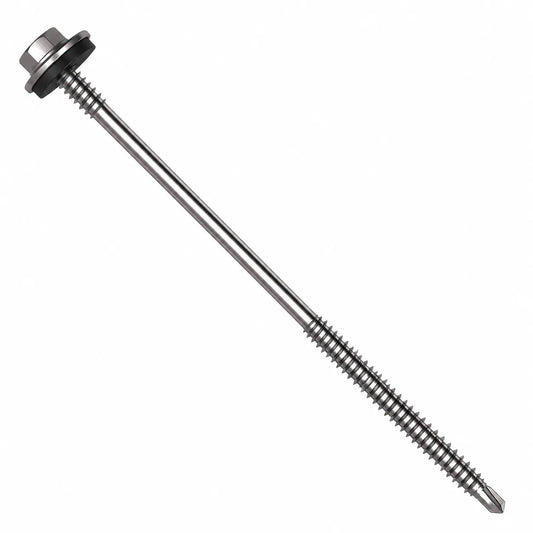 5.5 x 185mm Light Section Composite Panel Screws with 16mm bonded washer and TEK 3 drill point