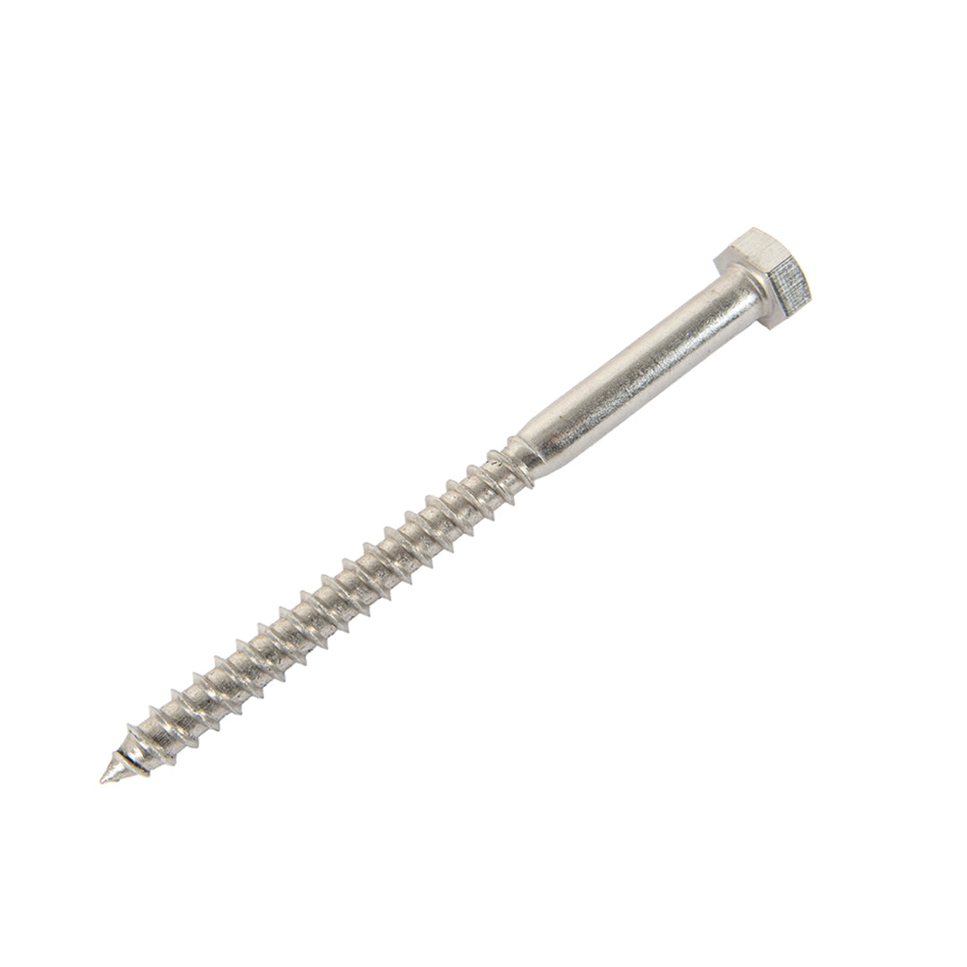 m10 x 120mm coach screw in stainless steel