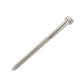 m10 x 130mm coach screw in stainless steel