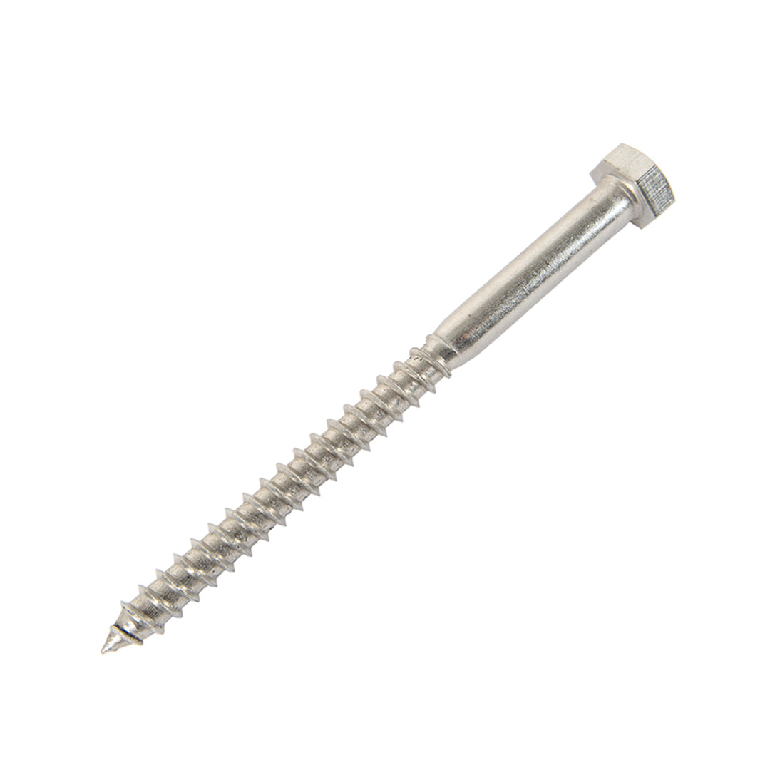 m10 x 130mm coach screw in stainless steel