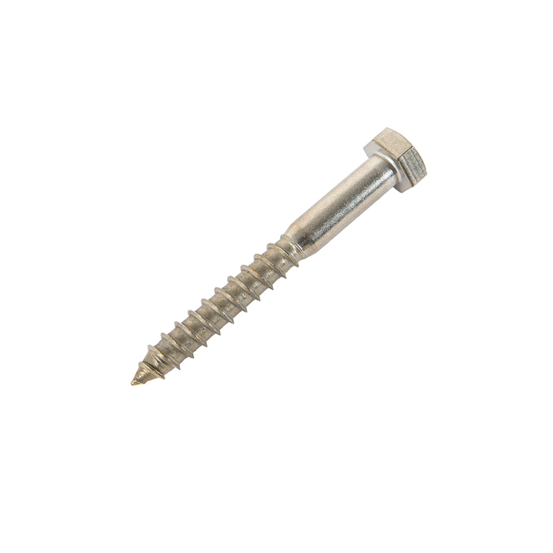 m10 x 80mm coach screw in stainless steel
