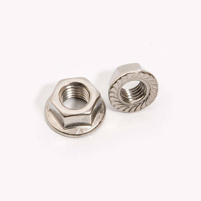 M12 Flange Nuts Serrated Stainless Steel A2 12mm