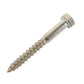 m12 x 120mm coach screw in stainless steel