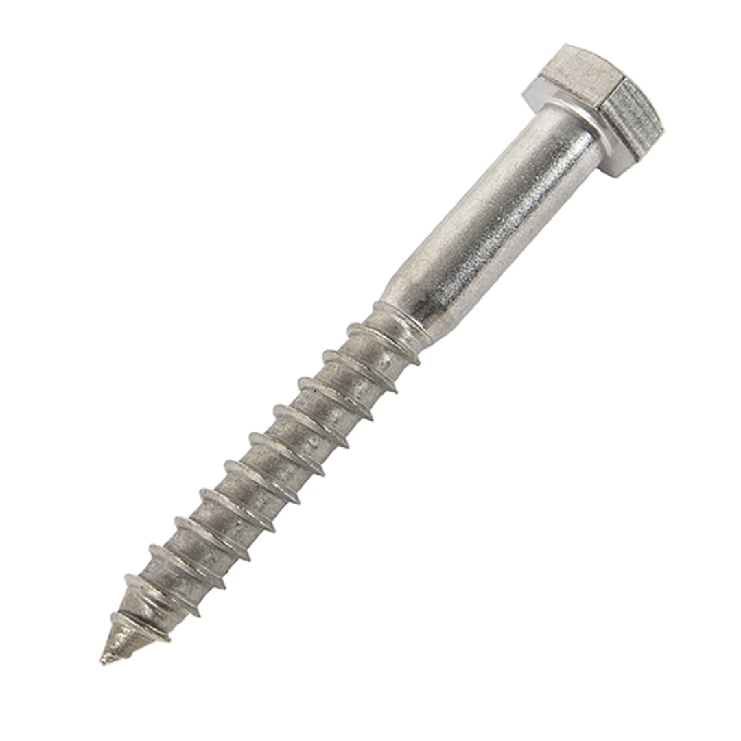 m12 x 130mm coach screw in stainless steel
