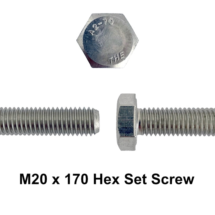 m20 x 170mm hex set measurements