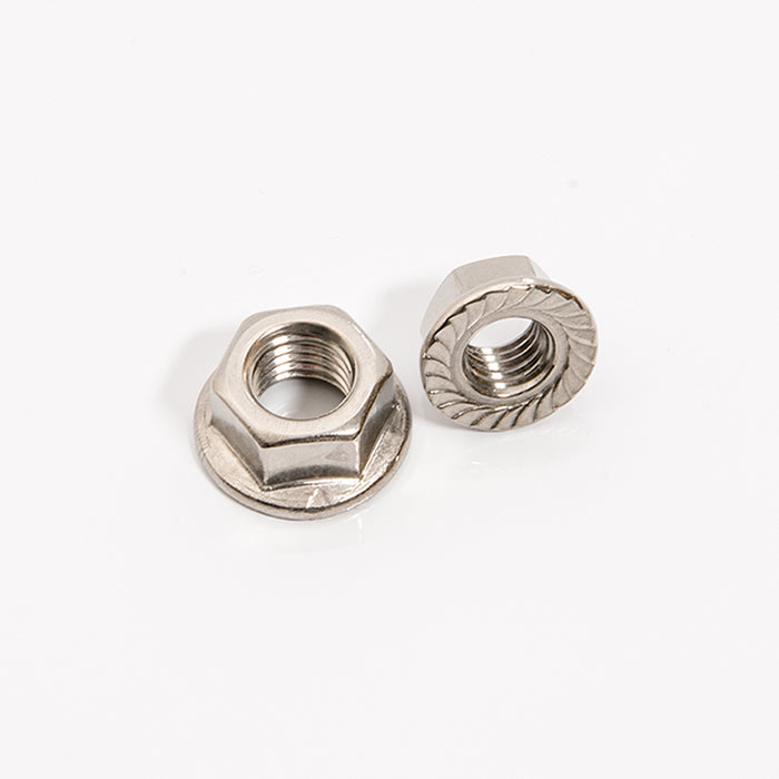 M6 Flange Nuts Serrated Stainless Steel A2 6mm