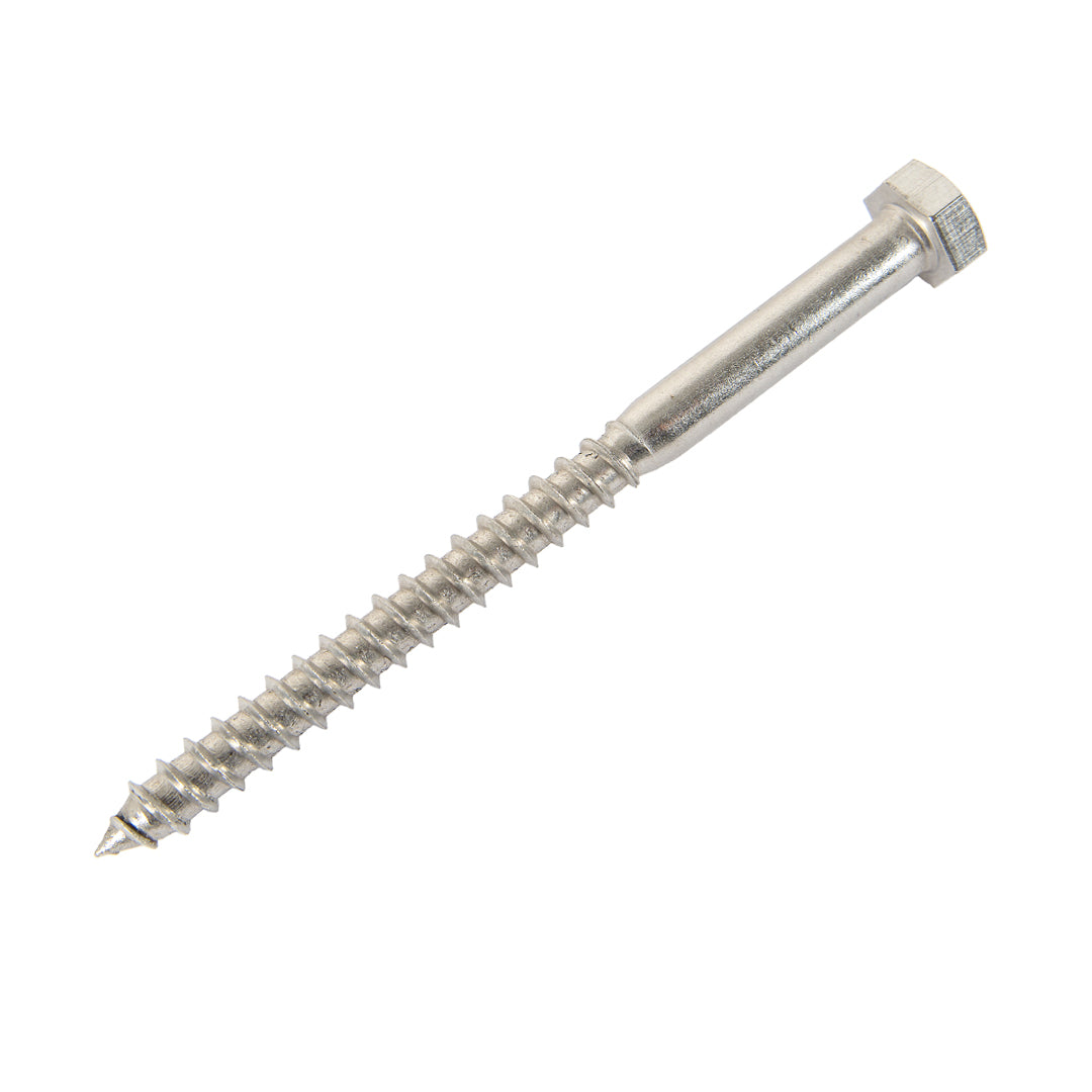 m x 110mm coach screw in stainless steel