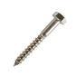 m6 x 50mm coach screw in stainless steel
