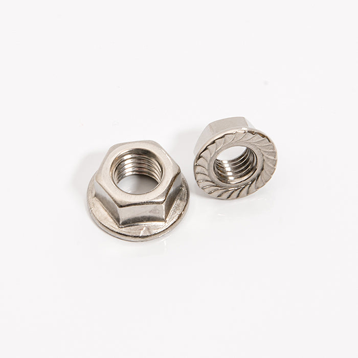 M8 Flange Nuts Serrated Stainless Steel A2 8mm