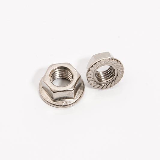 M8 Flange Nuts Serrated Stainless Steel A2 8mm