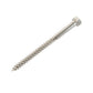 m8 x 100mm coach screw in stainless steel