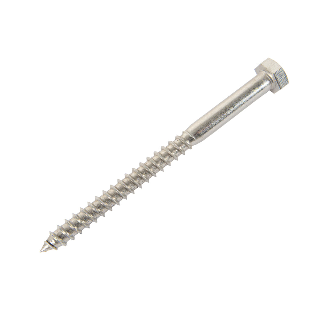 m8 x 100mm coach screw in stainless steel