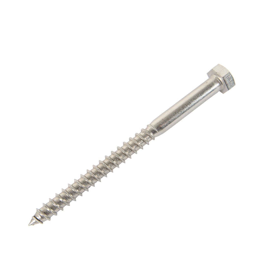 m8 x 110mm coach screw in stainless steel