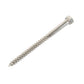 m8 x 120mm coach screw in stainless steel