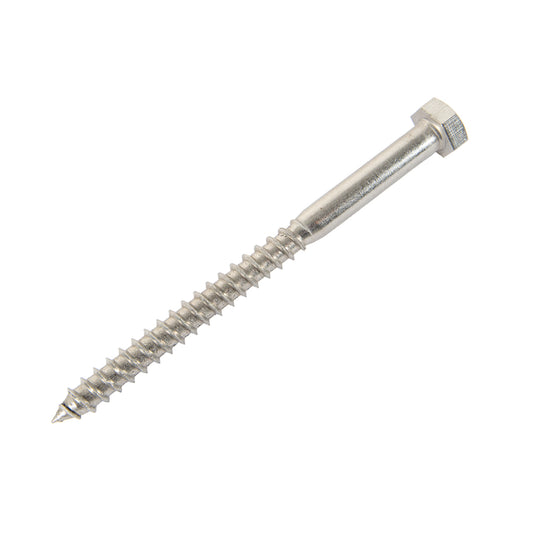 m8 x 120mm coach screw in stainless steel