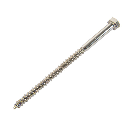 m8 x 180mm coach screw in stainless steel