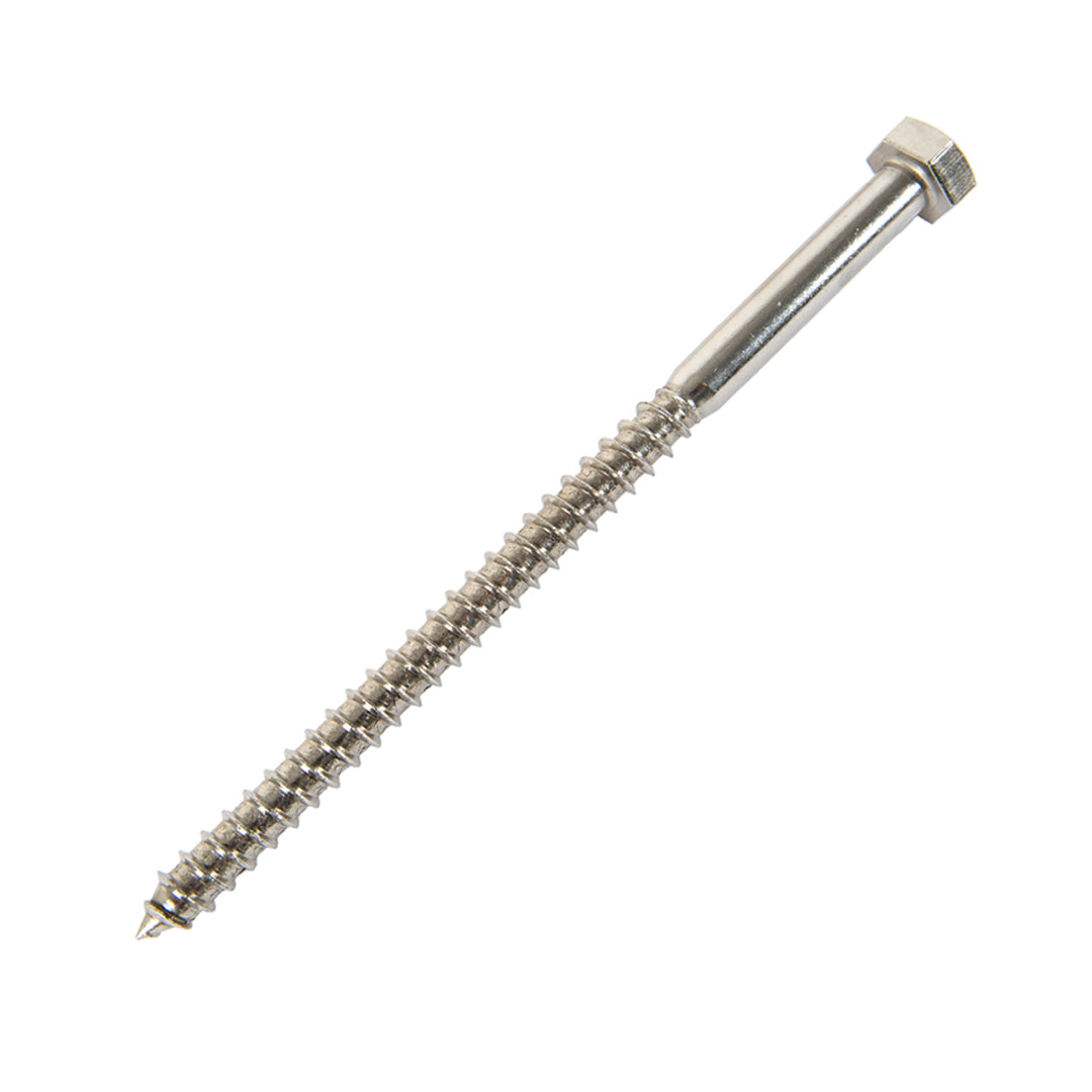m8 x 200mm coach screw in stainless steel