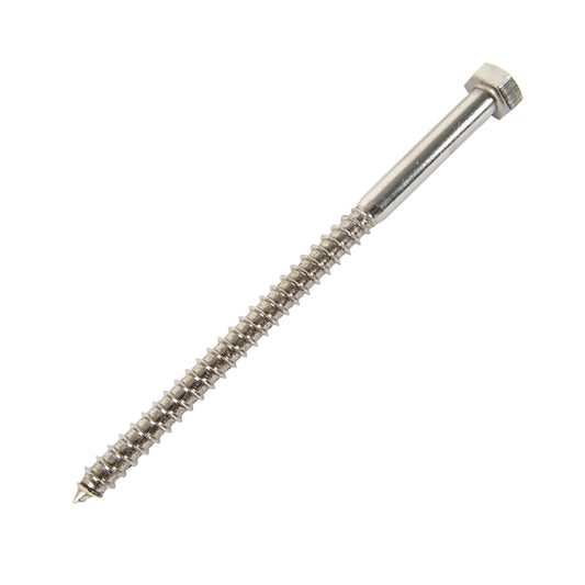 m8 x 200mm coach screw in stainless steel