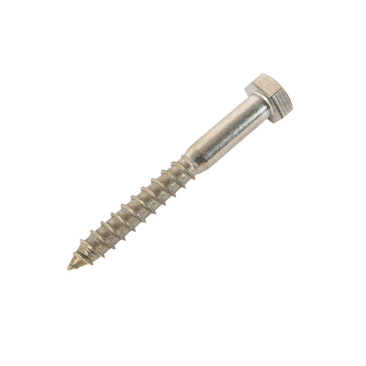 m8 x 70mm coach screw in stainless steel