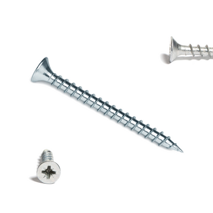 Reisser 4-5mm x 50mm pozi full thread zinc woodscrews
