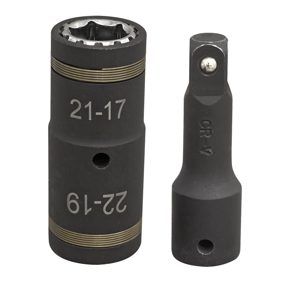 4-in-1 Impact Socket Set 1-2"Sq Drive 2pc