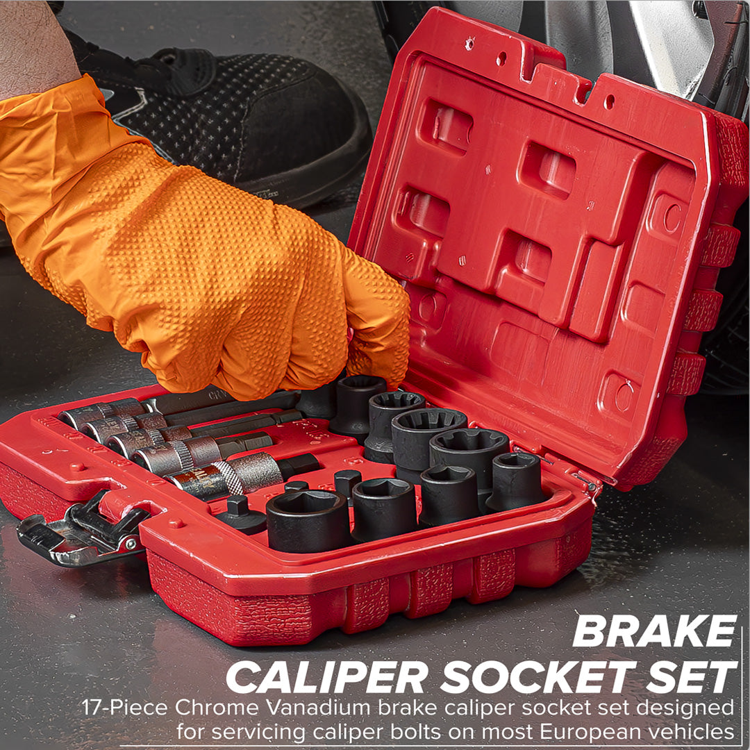 Brake Caliper Socket Set 17pc in use