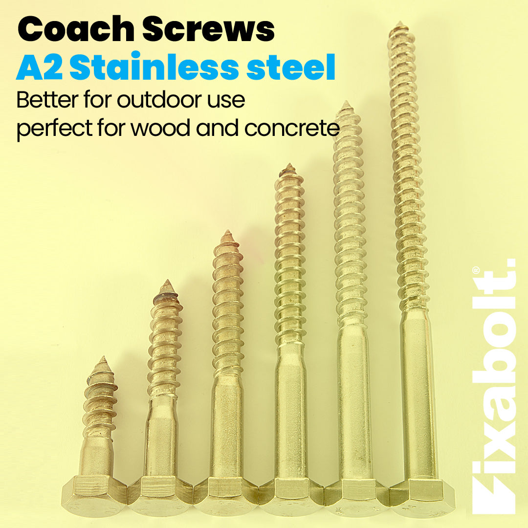coach screws are perfect for wood and concrete