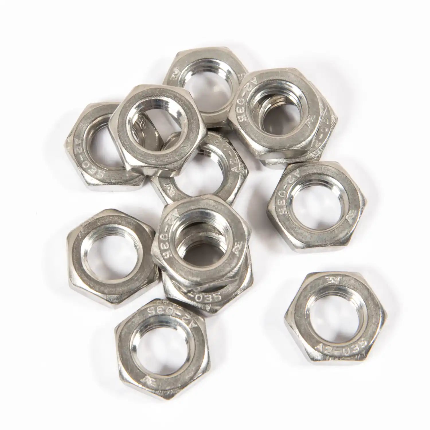 half nuts A2 or thinlocking nuts from fixabolt