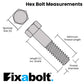 how to measure a hex bolt