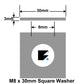 square washer measurements